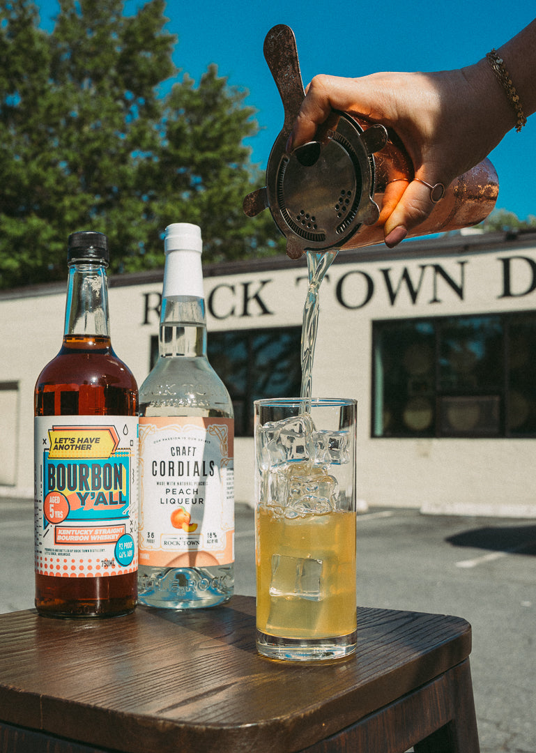 Peach Bourbon cocktail